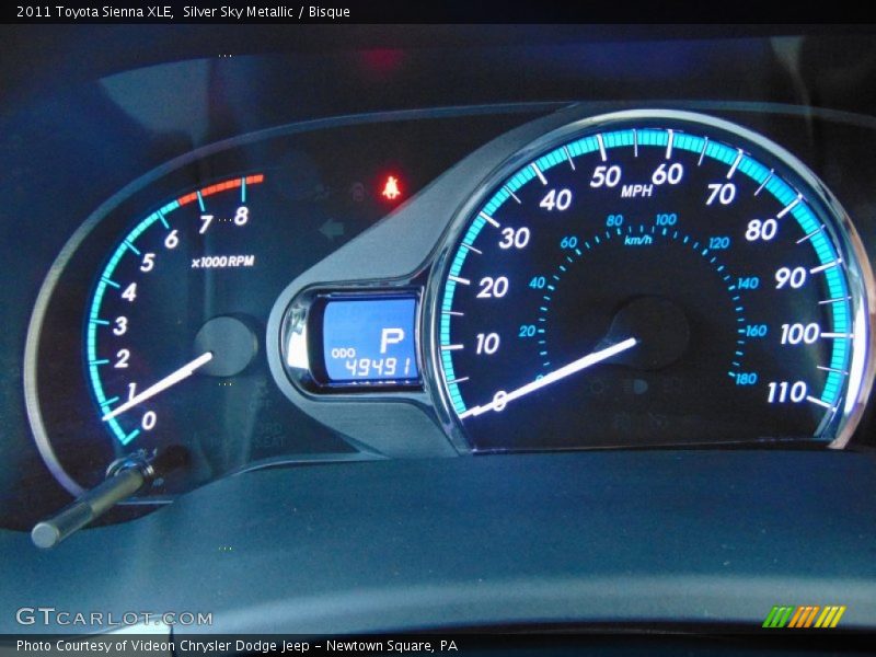 Silver Sky Metallic / Bisque 2011 Toyota Sienna XLE