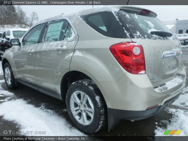 Champagne Silver Metallic / Jet Black 2015 Chevrolet Equinox LS AWD