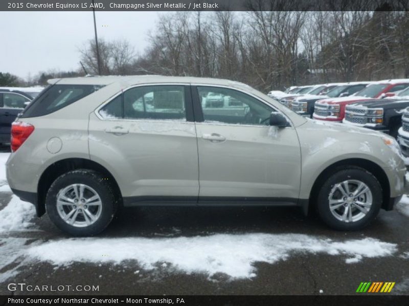 Champagne Silver Metallic / Jet Black 2015 Chevrolet Equinox LS AWD