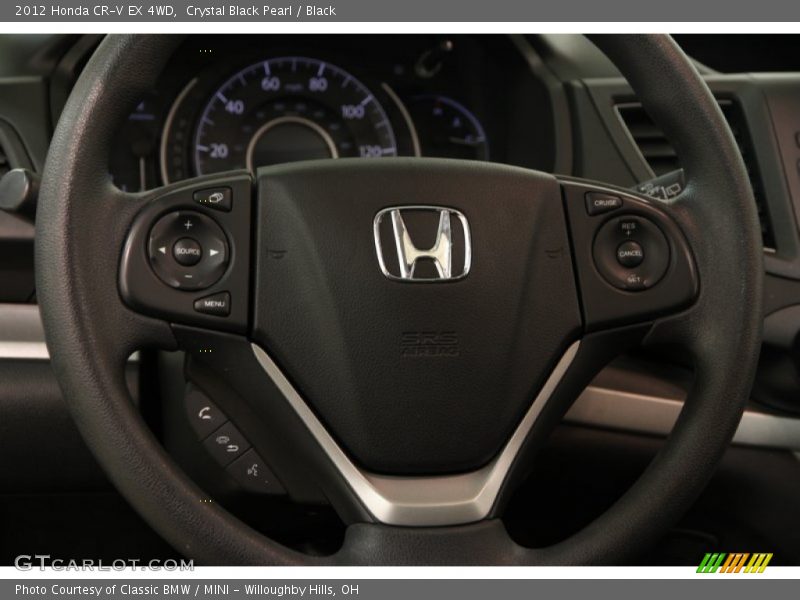 Crystal Black Pearl / Black 2012 Honda CR-V EX 4WD