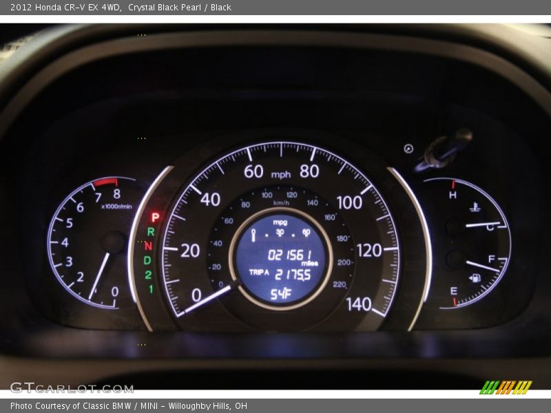 Crystal Black Pearl / Black 2012 Honda CR-V EX 4WD