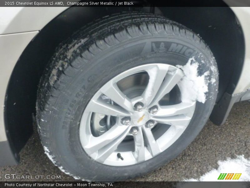 Champagne Silver Metallic / Jet Black 2015 Chevrolet Equinox LS AWD