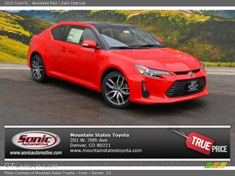 Absolutely Red / Dark Charcoal 2015 Scion tC