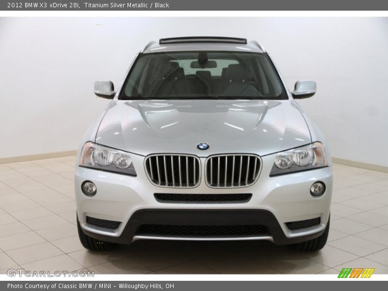 Titanium Silver Metallic / Black 2012 BMW X3 xDrive 28i