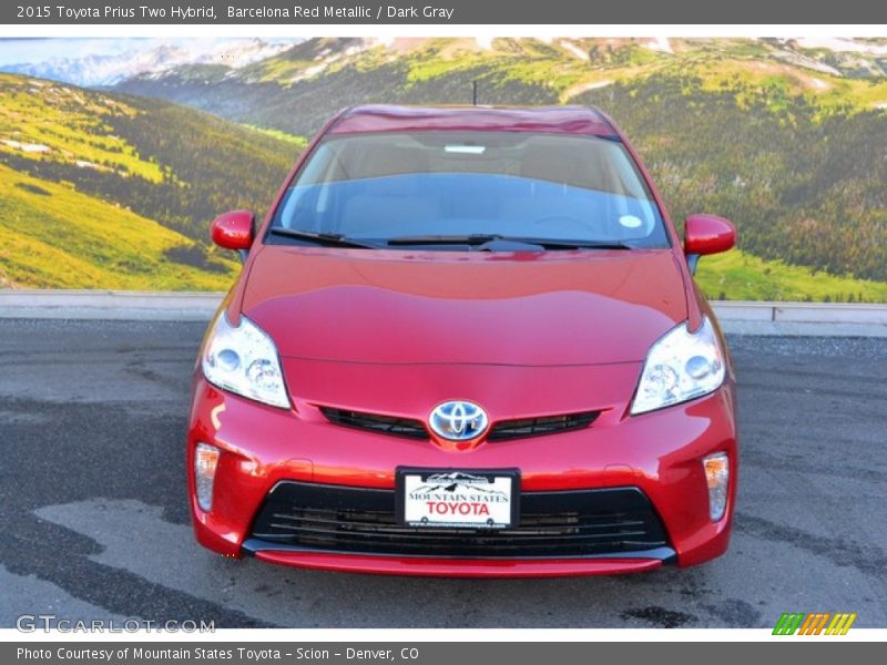 Barcelona Red Metallic / Dark Gray 2015 Toyota Prius Two Hybrid