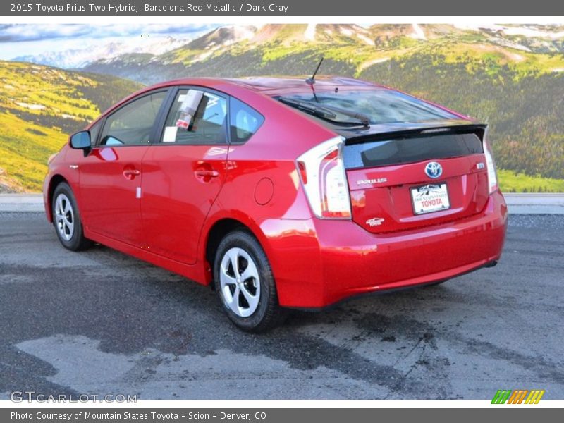 Barcelona Red Metallic / Dark Gray 2015 Toyota Prius Two Hybrid