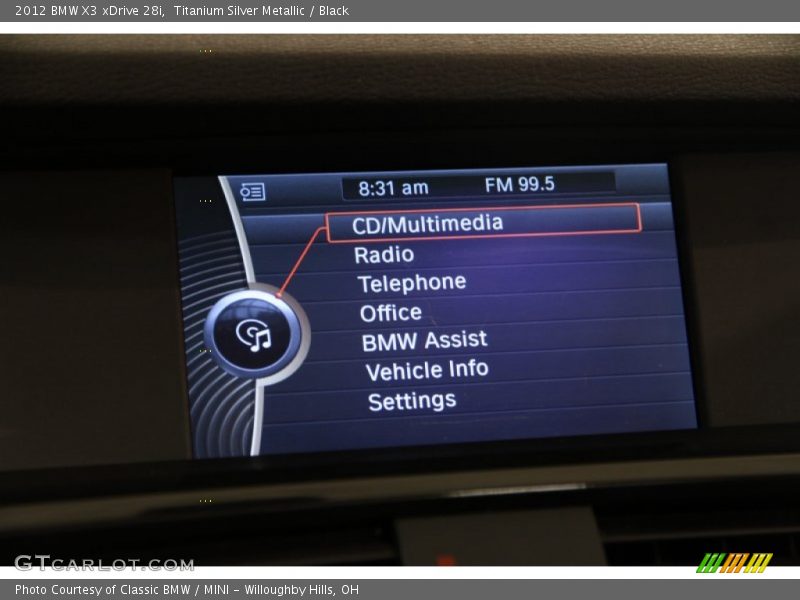 Titanium Silver Metallic / Black 2012 BMW X3 xDrive 28i