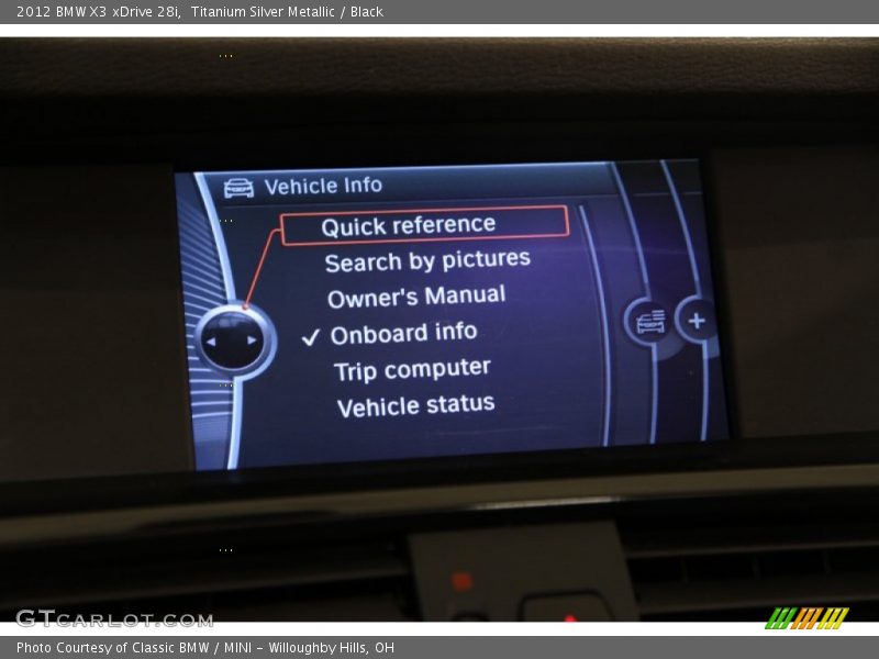 Titanium Silver Metallic / Black 2012 BMW X3 xDrive 28i