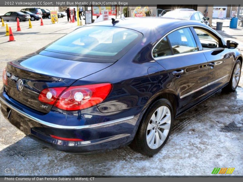 Night Blue Metallic / Black/Cornsilk Beige 2012 Volkswagen CC Sport