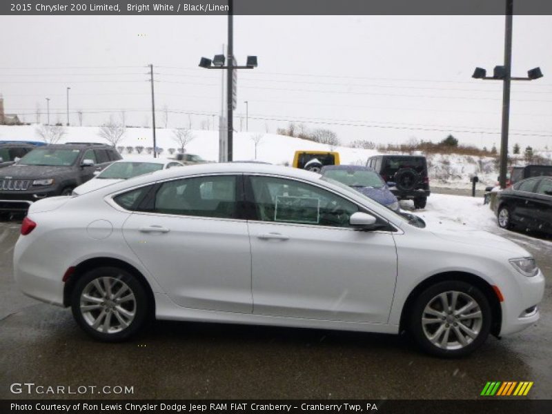 Bright White / Black/Linen 2015 Chrysler 200 Limited