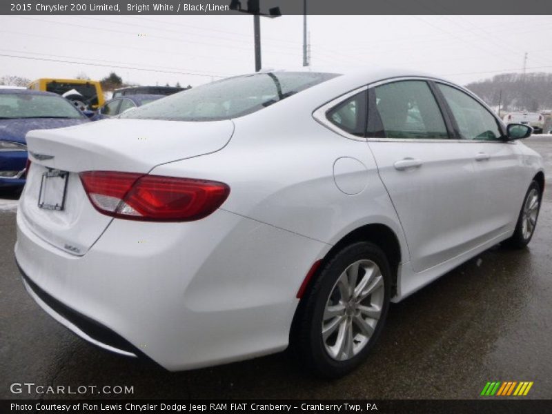Bright White / Black/Linen 2015 Chrysler 200 Limited