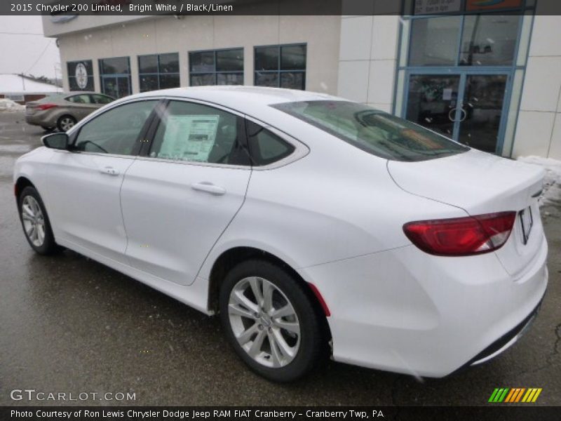 Bright White / Black/Linen 2015 Chrysler 200 Limited