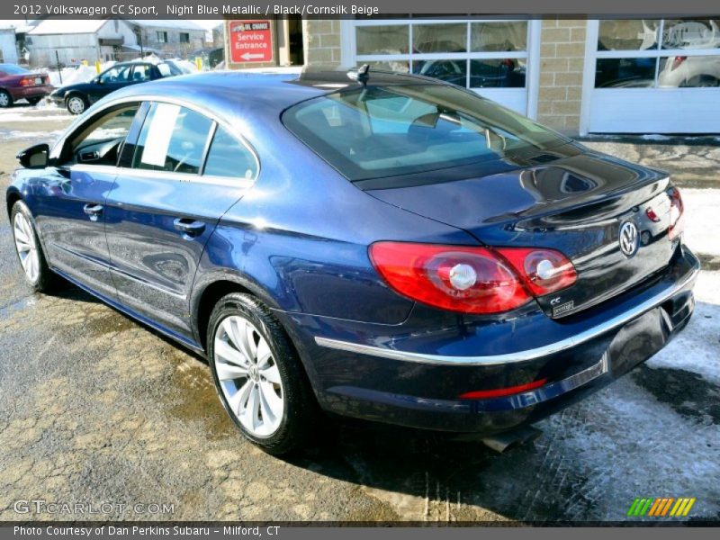 Night Blue Metallic / Black/Cornsilk Beige 2012 Volkswagen CC Sport