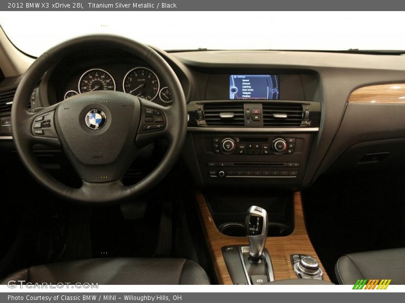 Titanium Silver Metallic / Black 2012 BMW X3 xDrive 28i