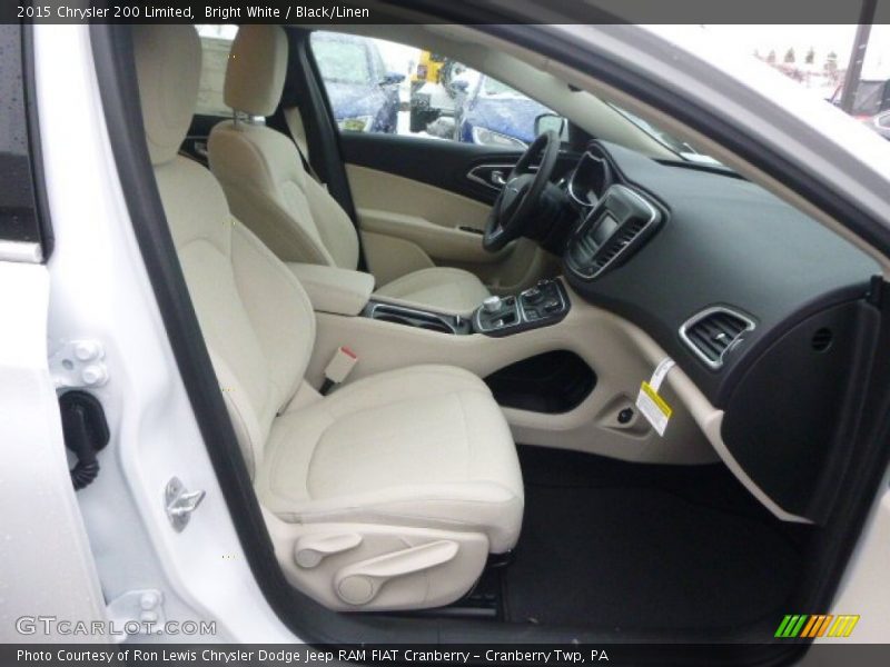 Bright White / Black/Linen 2015 Chrysler 200 Limited