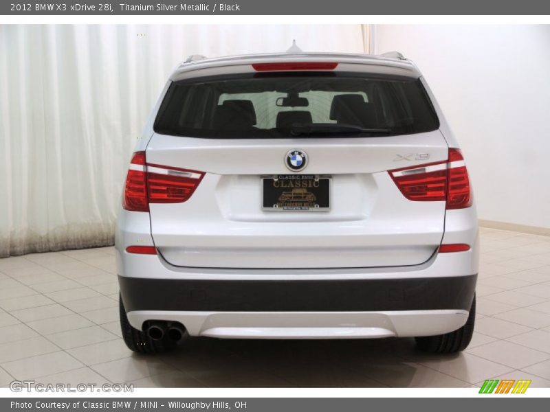 Titanium Silver Metallic / Black 2012 BMW X3 xDrive 28i
