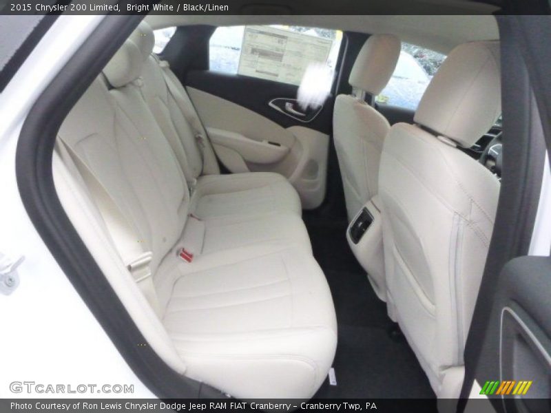 Bright White / Black/Linen 2015 Chrysler 200 Limited