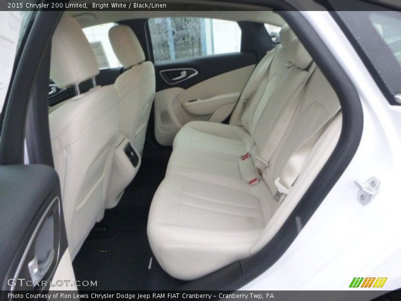 Bright White / Black/Linen 2015 Chrysler 200 Limited