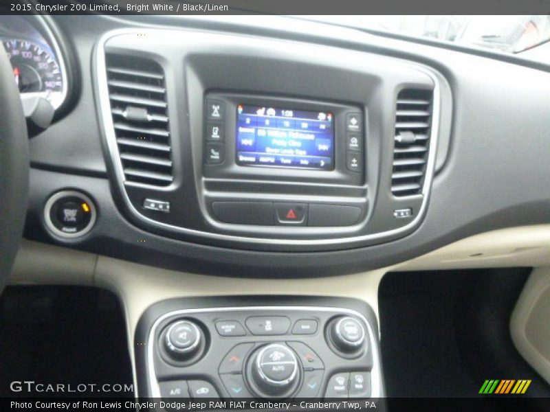 Bright White / Black/Linen 2015 Chrysler 200 Limited