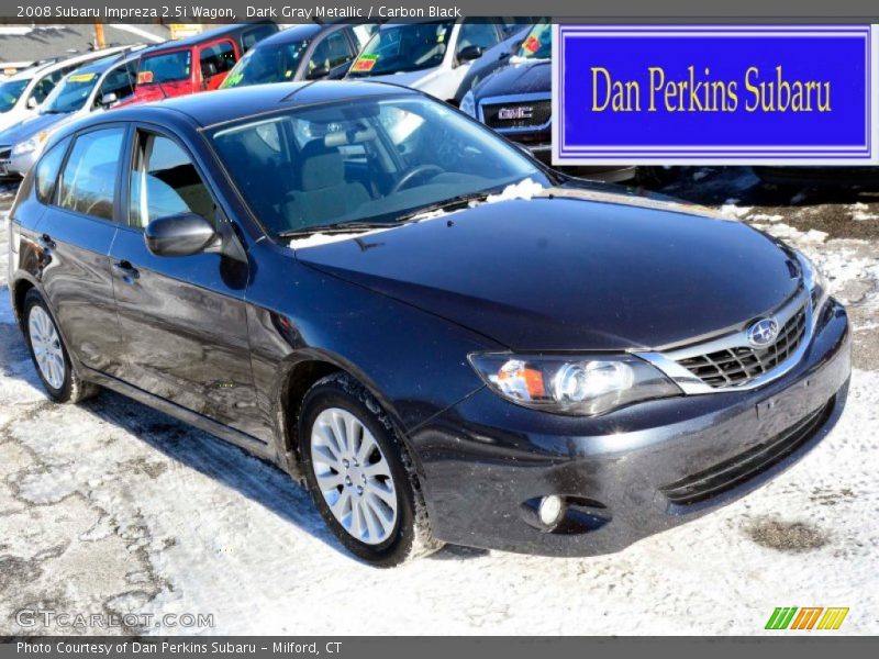 Dark Gray Metallic / Carbon Black 2008 Subaru Impreza 2.5i Wagon