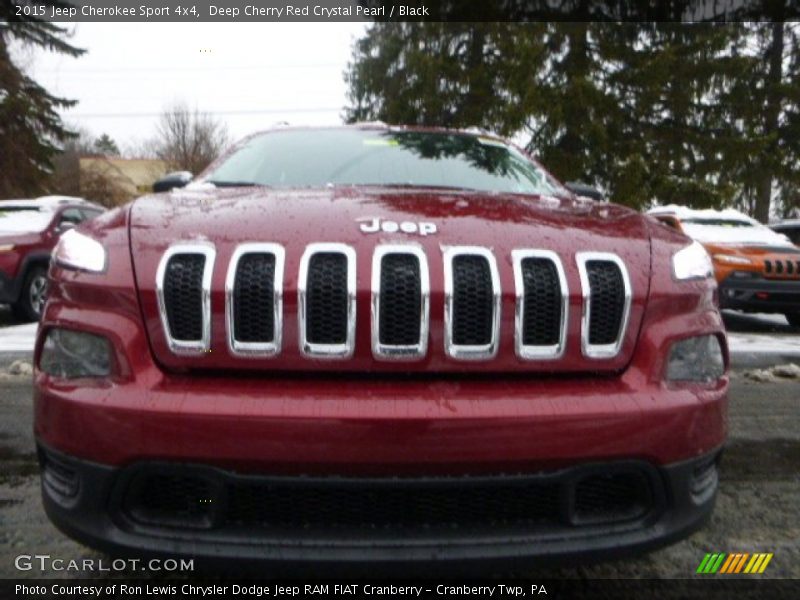 Deep Cherry Red Crystal Pearl / Black 2015 Jeep Cherokee Sport 4x4