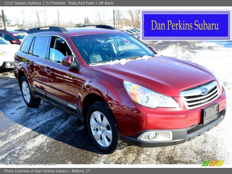 Ruby Red Pearl / Off Black 2012 Subaru Outback 2.5i Premium