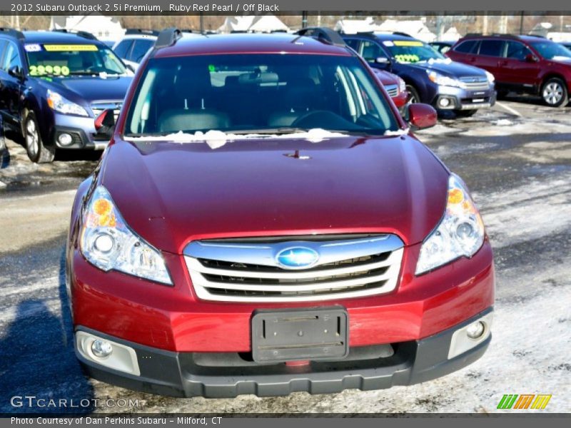 Ruby Red Pearl / Off Black 2012 Subaru Outback 2.5i Premium
