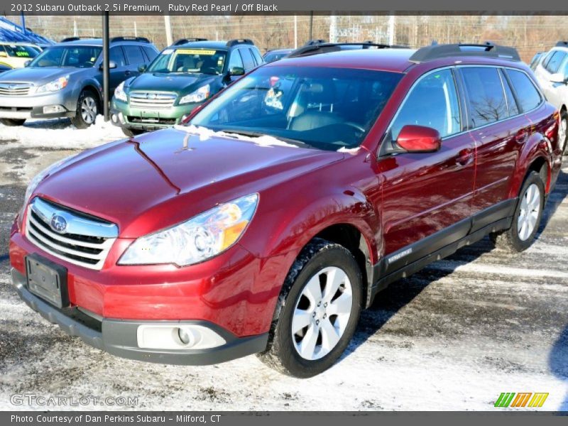 Ruby Red Pearl / Off Black 2012 Subaru Outback 2.5i Premium