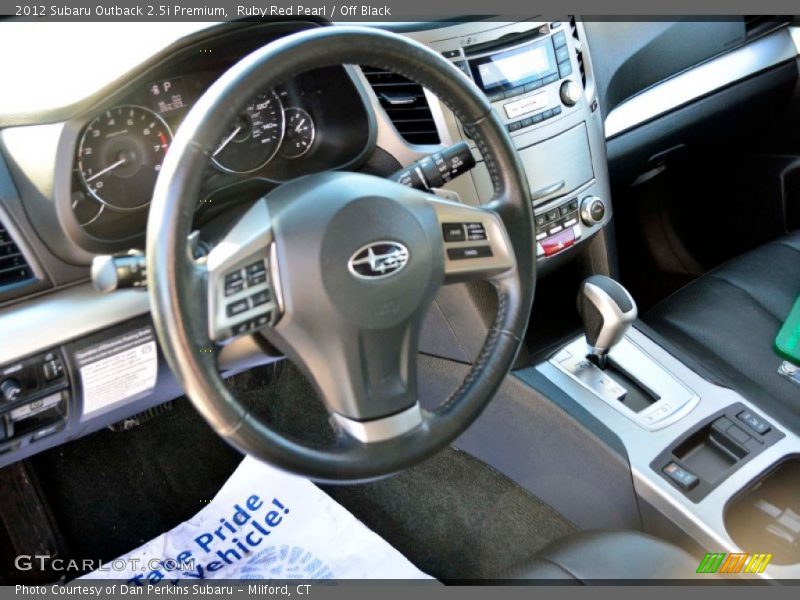 Ruby Red Pearl / Off Black 2012 Subaru Outback 2.5i Premium