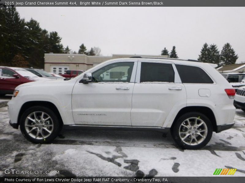 Bright White / Summit Dark Sienna Brown/Black 2015 Jeep Grand Cherokee Summit 4x4