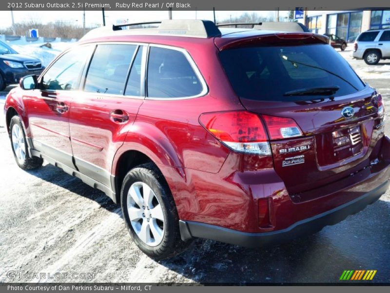 Ruby Red Pearl / Off Black 2012 Subaru Outback 2.5i Premium