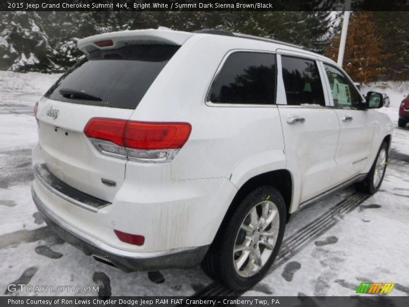 Bright White / Summit Dark Sienna Brown/Black 2015 Jeep Grand Cherokee Summit 4x4