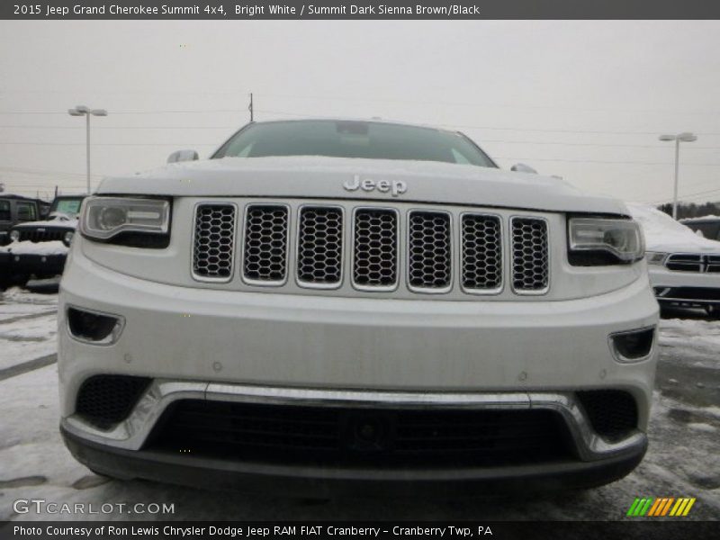 Bright White / Summit Dark Sienna Brown/Black 2015 Jeep Grand Cherokee Summit 4x4