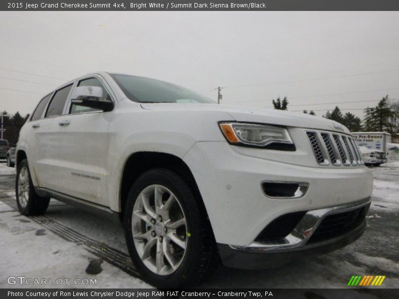 Bright White / Summit Dark Sienna Brown/Black 2015 Jeep Grand Cherokee Summit 4x4