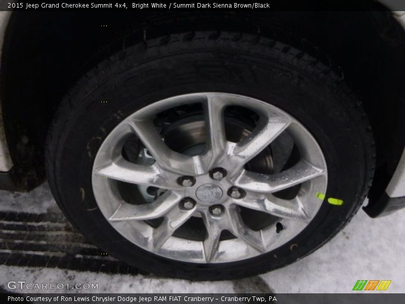 Bright White / Summit Dark Sienna Brown/Black 2015 Jeep Grand Cherokee Summit 4x4