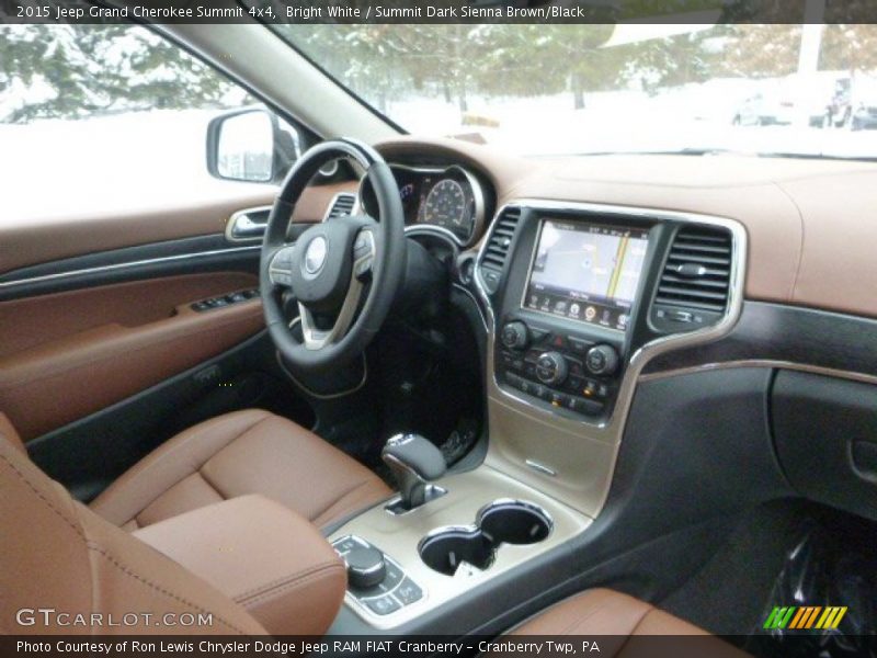 Bright White / Summit Dark Sienna Brown/Black 2015 Jeep Grand Cherokee Summit 4x4