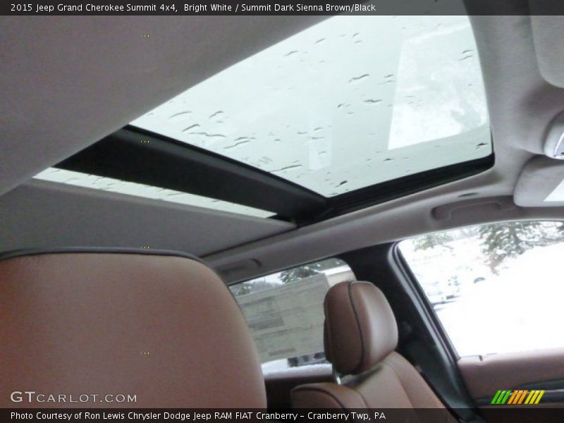 Bright White / Summit Dark Sienna Brown/Black 2015 Jeep Grand Cherokee Summit 4x4