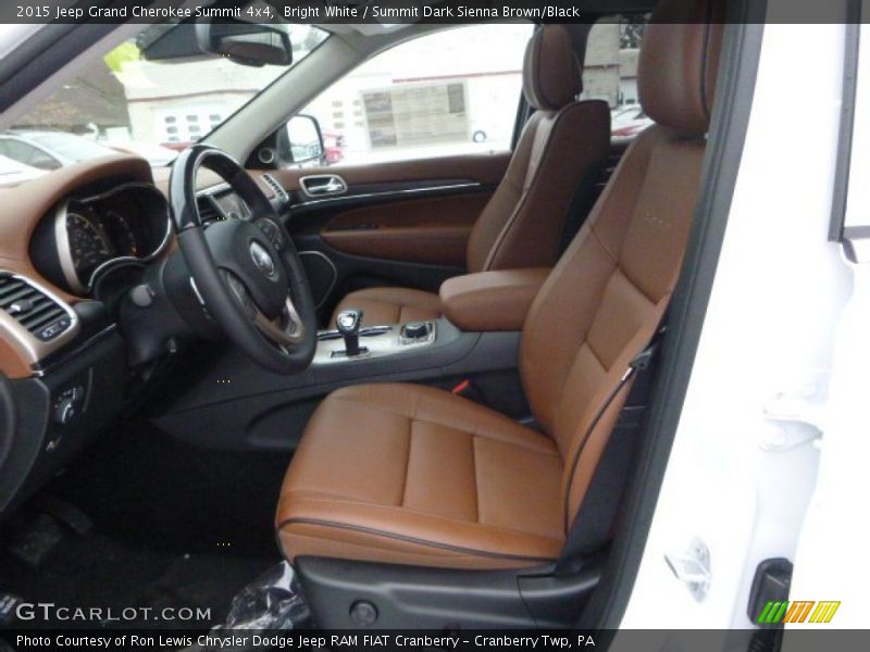 Bright White / Summit Dark Sienna Brown/Black 2015 Jeep Grand Cherokee Summit 4x4