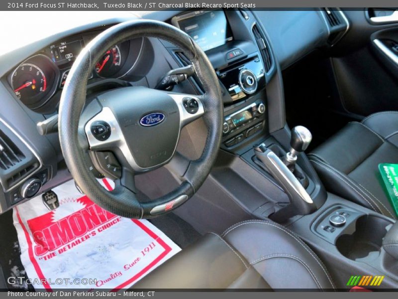 Tuxedo Black / ST Charcoal Black Recaro Sport Seats 2014 Ford Focus ST Hatchback