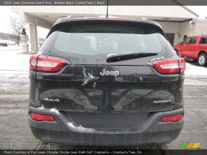 Brilliant Black Crystal Pearl / Black 2015 Jeep Cherokee Sport 4x4