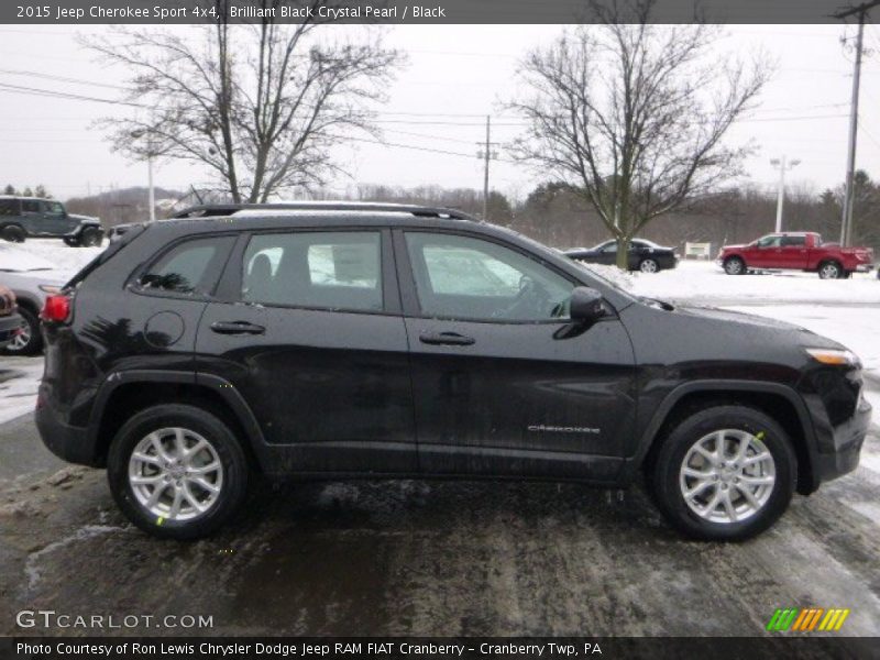 Brilliant Black Crystal Pearl / Black 2015 Jeep Cherokee Sport 4x4