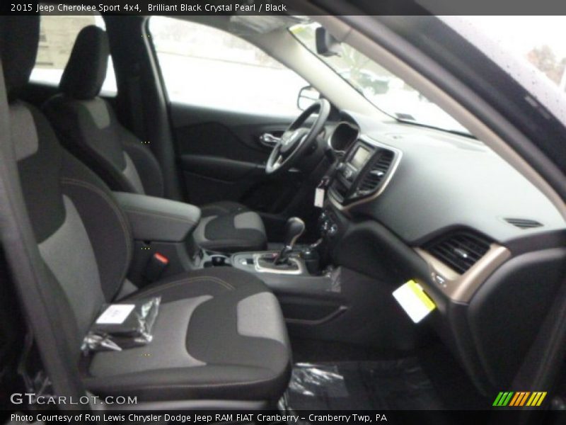 Brilliant Black Crystal Pearl / Black 2015 Jeep Cherokee Sport 4x4