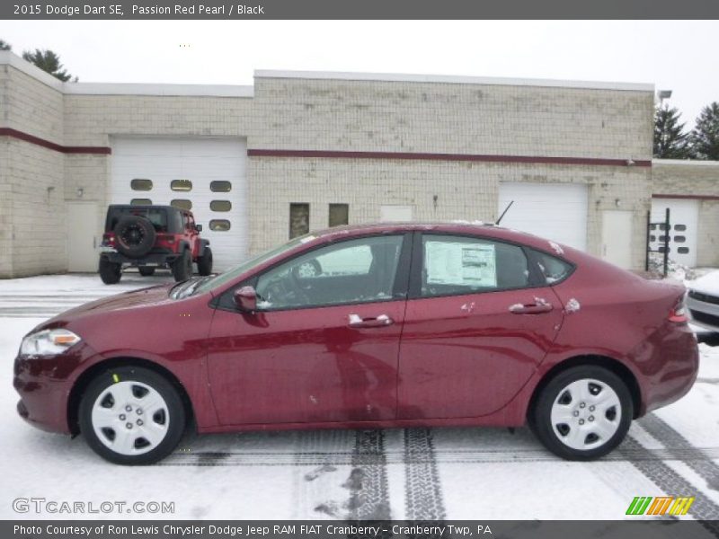 Passion Red Pearl / Black 2015 Dodge Dart SE