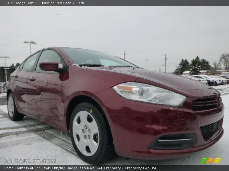 Passion Red Pearl / Black 2015 Dodge Dart SE