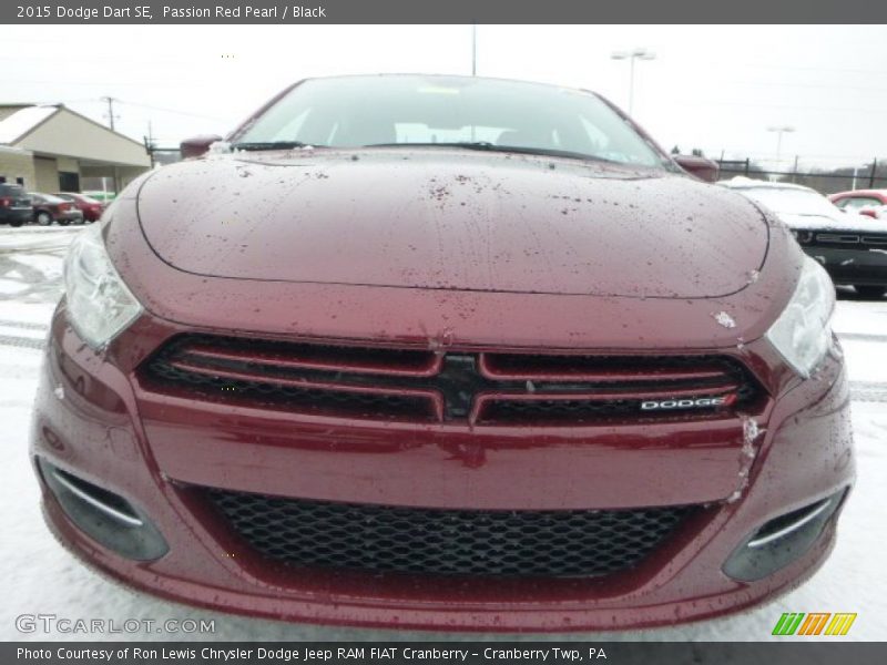 Passion Red Pearl / Black 2015 Dodge Dart SE