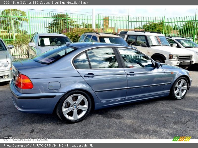 Steel Blue Metallic / Black 2004 BMW 3 Series 330i Sedan