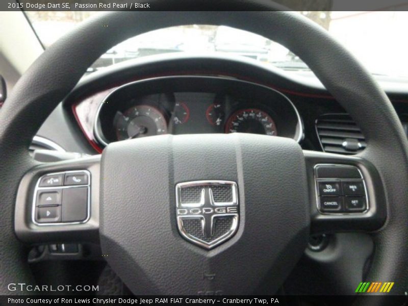 Passion Red Pearl / Black 2015 Dodge Dart SE