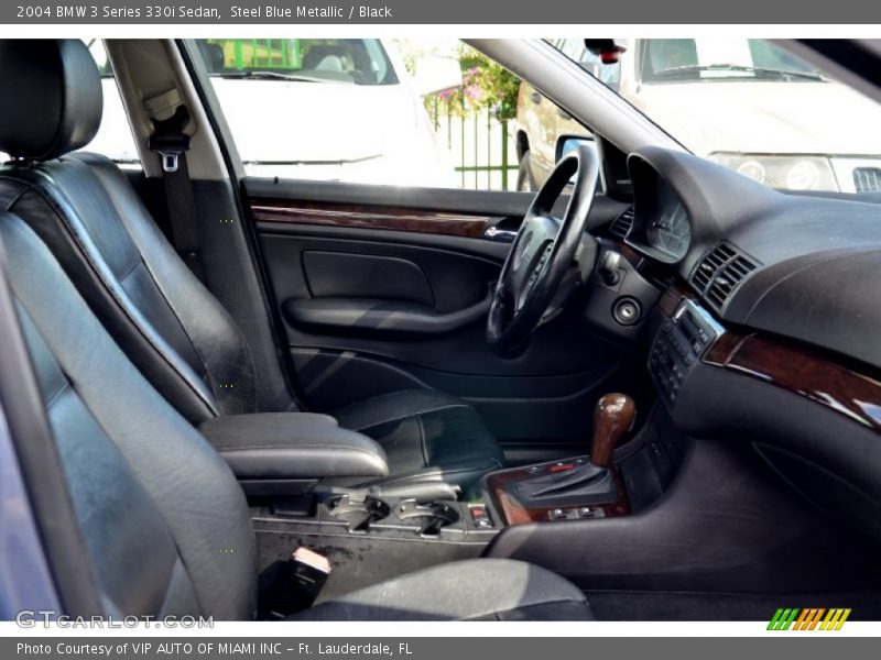 Steel Blue Metallic / Black 2004 BMW 3 Series 330i Sedan