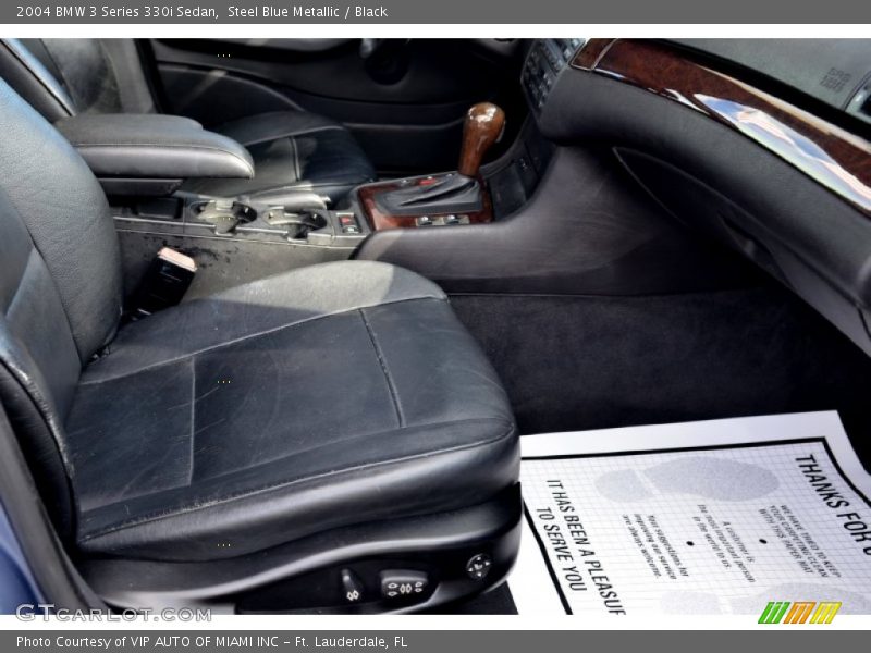 Steel Blue Metallic / Black 2004 BMW 3 Series 330i Sedan