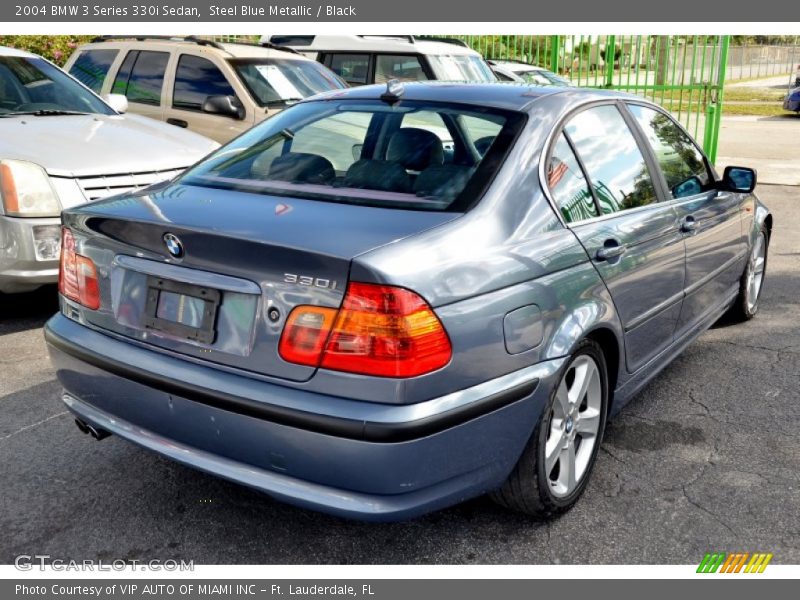 Steel Blue Metallic / Black 2004 BMW 3 Series 330i Sedan